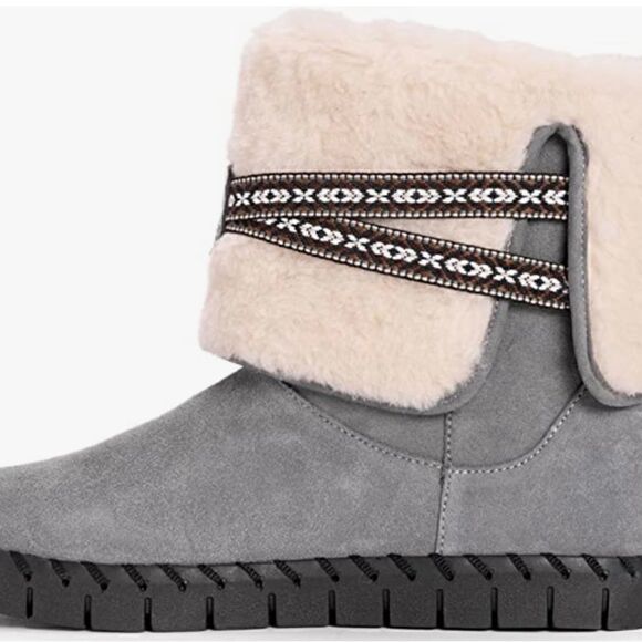 Muk Luks Women’s Flexi Montauk Gray Boots NWT - Picture 4 of 12